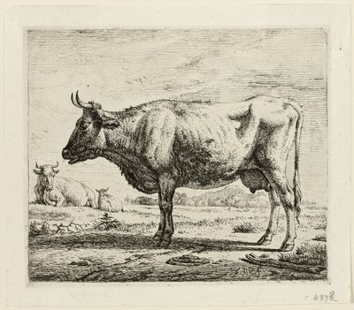 2頭の牛と1頭の羊 作： Adriaen van de Velde