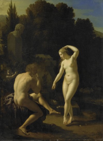 羊飼いの笛に合わせて踊るニンフ 作： Adriaen van der Werff