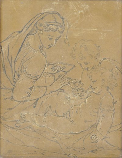 マドンナとチャイルド ウィズ セント ジョン 作： Adriaen van der Werff