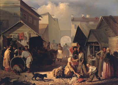 サンクトペテルブルクのリフレッシュメントストール、1858 作： Adrian Markovich Volkov