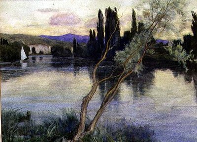 セーヌ川の夕べ 作： Adrian Scott Stokes
