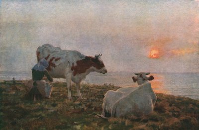 「夕日」、c1897、c1930。 作： Adrian Stokes