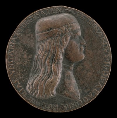 アラゴンのフェルディナンド 2 世は 1496 年に死亡し、カプア公とナポリ王は 1495 年 [表]、14951496 年に死亡した。 作： Adriano Fiorentino