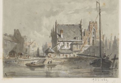 ブルージュで見る 作： Adrianus Eversen (signed by artist)