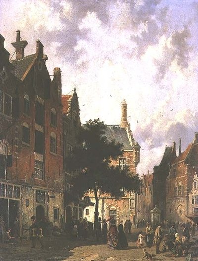 オランダの街並み 作： Adrianus Eversen
