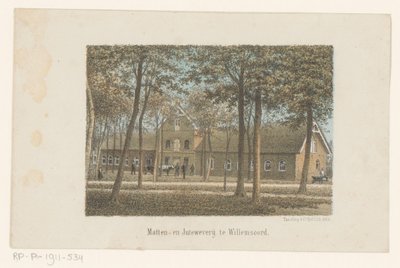 ウィレムソードのマットとジュート製織工場の眺め Matten-en Juteweverij in Willemsoord (オブジェクトのタイトル) 作： Adrianus Hidde Heremiet Voorhorst (possibly)