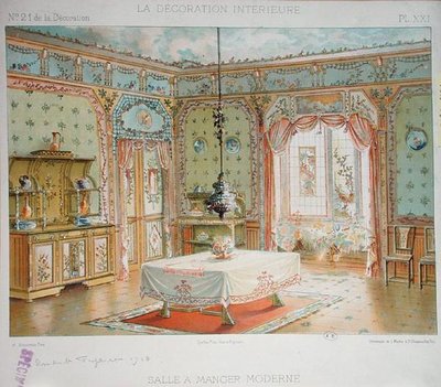 モダンなダイニングルーム、1905年頃（カラーリソ） 作： Adrien (after) Simoneton