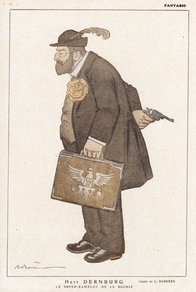 Bernhard Dernburg, ドイツの政治家・銀行家（カラーリトグラフ 作： Adrien Barrere