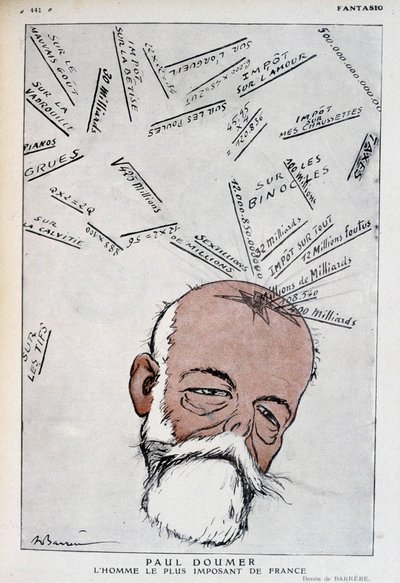 Paul Doumerによる漫画 - Adrien Barrere（1877-1931）によるイラスト（1921年5月15日付「Fantasio」掲載 作： Adrien Barrere