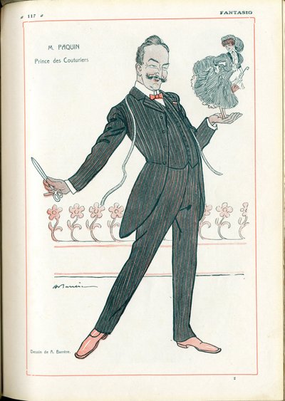 Fantasio, : Metiers, Fashion - Tailor Couturier, Paquin, 06/15/1907 (carving) 作： Adrien Barrere