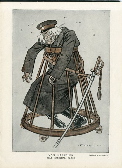 Fantasio, ca. 1916_6_1 - A Barrere (1874-1931)のイラスト。14-18年戦争, ドイツ プロイセン, 検証日 - Von Haesler - Senilisation 作： Adrien Barrere