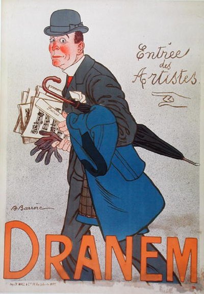 ドラナム（1869-1935）を描いたポスター（カラーリトグラフ） 作： Adrien Barrere
