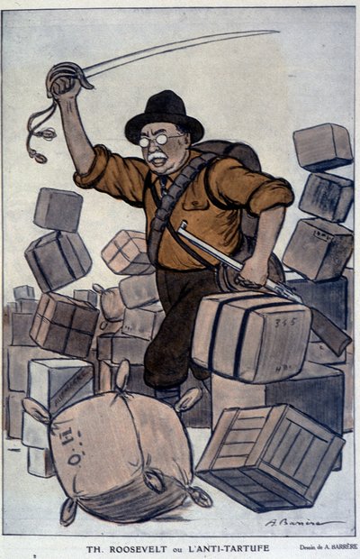 Théodore Roosevelt - Barrèreによる1915年9月1日からの "Fantasio "にて。 作： Adrien Barrere