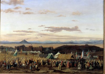 オルレアン公の軍隊によるアルジェリアのセティフの攻略 アドリアン・ドーザッツ（1804-1868）による絵画 1839年 オルレアン美術館所蔵 作： Adrien Dauzats
