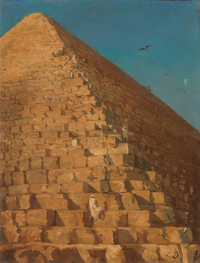 大ピラミッド、ギザ、1830年以降。 作： Adrien Dauzats
