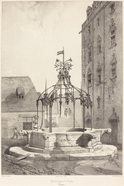 ブルターニュのナント城の井戸 作： Adrien Dauzats after Léon Gaucherel
