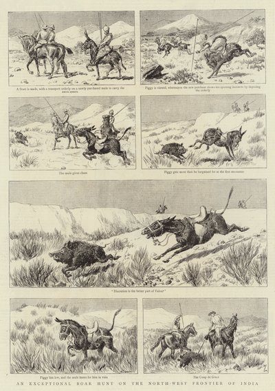 インドの北西辺境での特別なイノシシ狩り 作： Adrien Emmanuel Marie