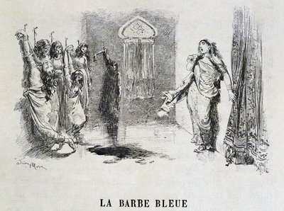 シャルル・ペローの『フェズの物語』（Adrien Marieの挿絵）に登場するヒゲ。 作： Adrien Emmanuel Marie