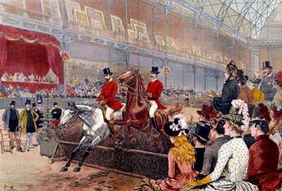 競馬：垣根跳び リトグラフ：アドリアン・エマニュエル・マリー（1848-1891） 19世紀 パリ、カルナヴァレ美術館 作： Adrien Emmanuel Marie