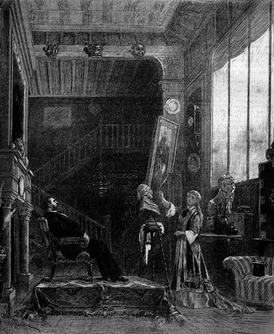 演劇での表現アルフォンス・ドーデ（1840-1897）とピエール・エルザールによる「Le nabab」と、ブランシュ・ピアーソン（1842-1919）（フェリシア・ルイズ）、アドルフ・デュプイ（1824-1891）（ジャンスーレ）。パリ、シアター・デュ・ヴォードヴィル 作： Adrien Emmanuel Marie