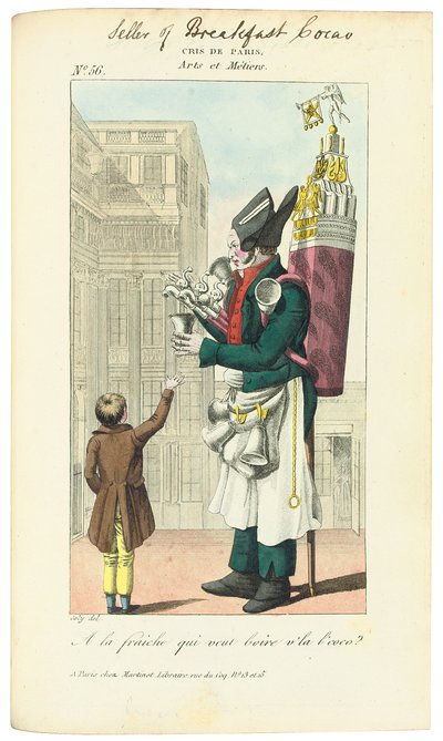 朝食ココアの売り手、c。 1813 作： Adrien Joly