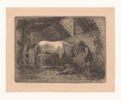 厩舎の馬 作： Adrien Joseph Verhoeven Ball