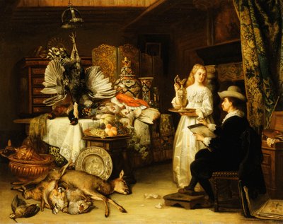 アーティストのスタジオ、1879 作： Adrien Joseph Verhoven Ball