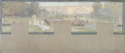 ノジェン＝シュル＝マルヌ市庁舎のスケッチ：航海、1889年春（キャンバスに油彩） 作： Adrien Karbowsky