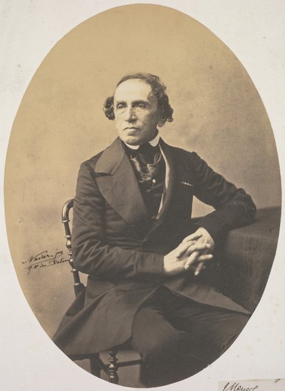 ジャコモ・マイヤーベーアの肖像 (1791-1864) 作： Adrien Tournachon