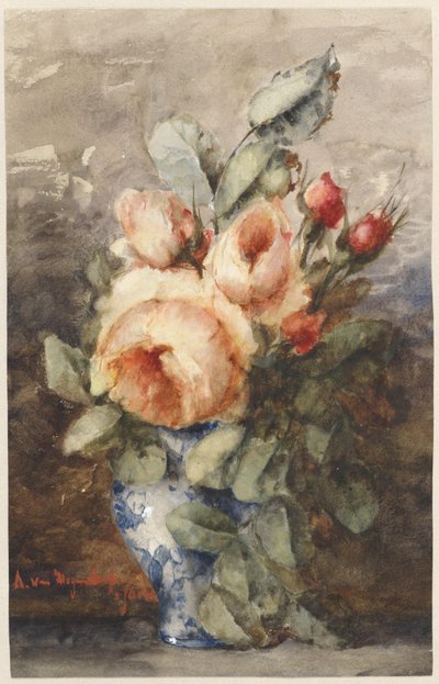 花瓶のバラの花束 作： Adrienne Jacqueline s