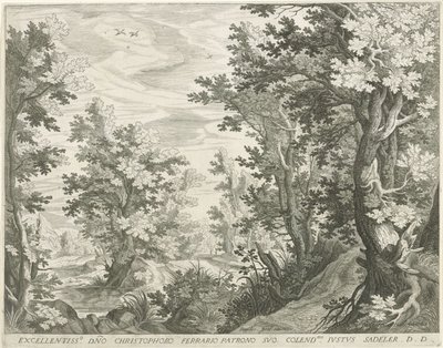 森の風景 作： Egidius  Sadeler (II)