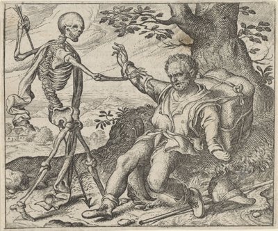 老人と死の寓話 作： Egidius  Sadeler (II)