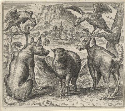 オオカミの寓話と羊に対する彼の訴訟 作： Egidius  Sadeler (II)