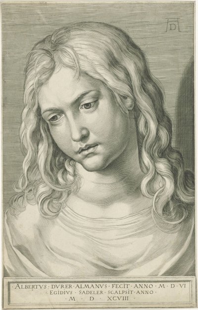 十二歳のキリストの頭 作： Egidius  Sadeler (II)