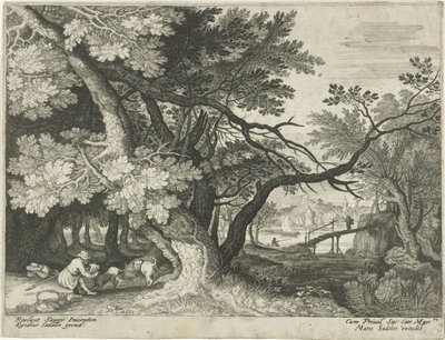 2 人のハンターのいる風景 チロルの風景（連載タイトル） 作： Egidius  Sadeler (II)