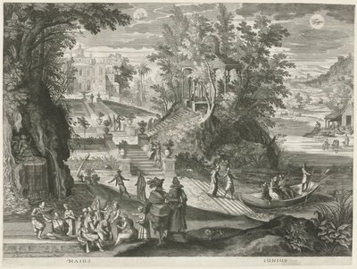 5月と6月 六つのイタリア風景における十二ヶ月（シリーズタイトル） 作： Egidius  Sadeler (II)