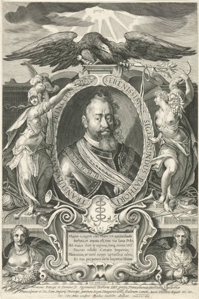 トランシルヴァニア公ジギスムント・バートリーの肖像 作： Egidius  Sadeler (II)