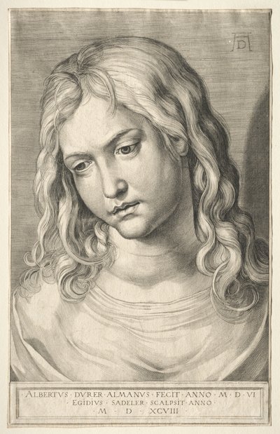 女性の頭 作： Aegidius Sadeler