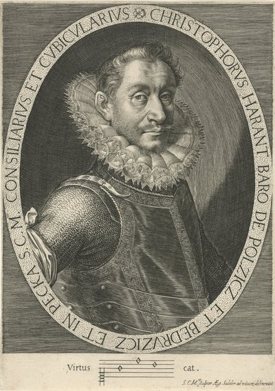 作曲家クリストフ・ハラント1564-1621の肖像1600 作： Aegidius Sadeler or Saedeler