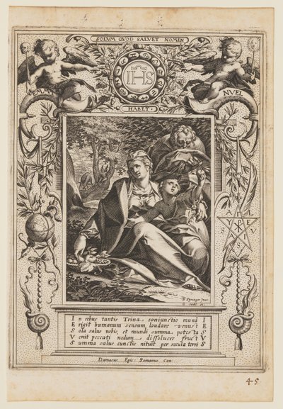 エジプトへの逃避行での休息 作： Aegidius Sadeler II