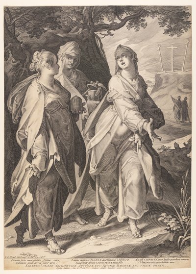 墓から戻ってきた3人の女性 作： Aegidius Sadeler II
