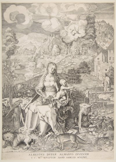 風景の中の聖母子1597。 作： Aegidius Sadeler II