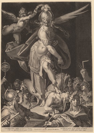 無知に打ち勝つ知恵 作： Aegidius Sadeler II, after Bartholomaeus Spranger
