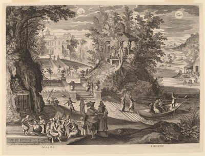 5月と6月 作： Aegidius Sadeler II after Paul Bril