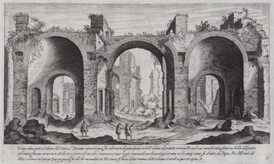 ローマのカラカラ浴場（彫刻 作： Aegidius Sadeler or Saedeler