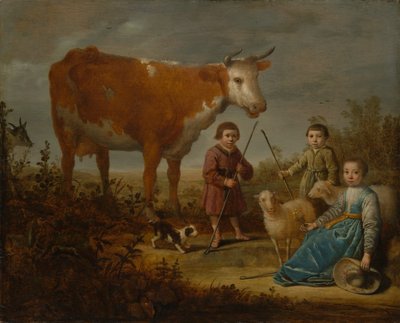 子供と牛、1635-39。 作： Aelbert Cuyp