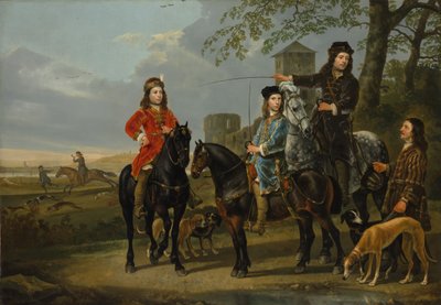 Cornelis 1639-1680 と Michiel Pompe van Meerdervoort の騎馬肖像、1652-53 年頃。 作： Aelbert Cuyp