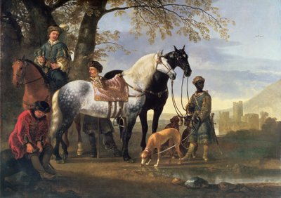 猟師の停止、1650年頃 作： Aelbert Cuyp