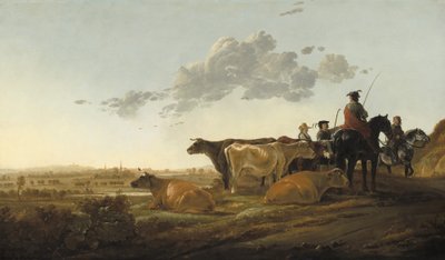 牧夫のいる風景、c.1650-52 作： Aelbert Cuyp
