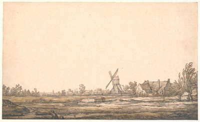 風車のある風景 作： Aelbert Cuyp